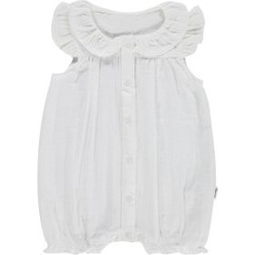 Civil Baby Kol ve Yaka Fırfırlı 6-18 Ay Beyaz Tulum