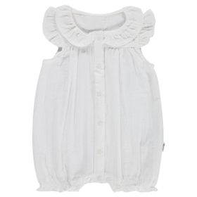 Civil Baby Kol ve Yaka Fırfırlı 6-18 Ay Beyaz Tulum