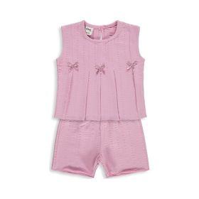 Civil Baby Kurdelalı Şortlu 6-18 Ay Pembe Takım