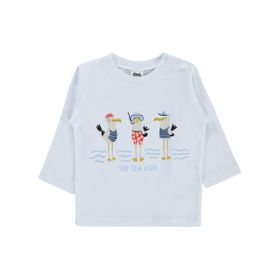Civil Baby Leylek Baskılı 6-18 Ay Beyaz Sweatshirt