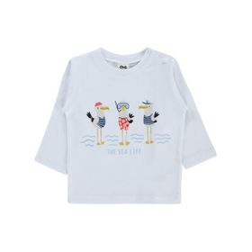 Civil Baby Leylek Baskılı 6-18 Ay Beyaz Sweatshirt