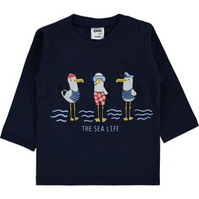 Civil Baby Leylek Baskılı 6-18 Ay Lacivert Sweatshirt