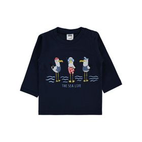 Civil Baby Leylek Baskılı 6-18 Ay Lacivert Sweatshirt