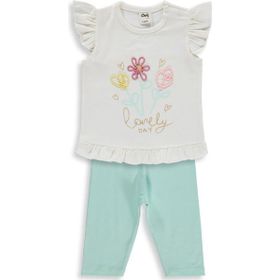 Civil Baby Lonely Day Nakışlı 6-18 Ay Ekru Takım