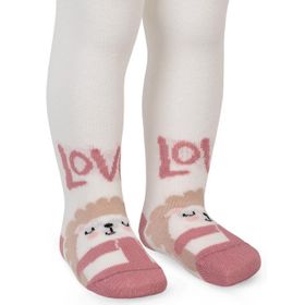 Civil Baby Love 6-18 Ay Ekru Bebek Kız Külotlu Çorap
