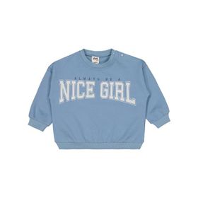 Civil Baby Nice Girl Baskılı 6-18 Ay Mavi Sweatshirt