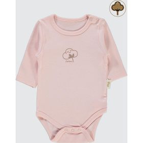 Civil Baby Organik Çıtçıtlı 0-18 Ay Pembe Bebek Badi
