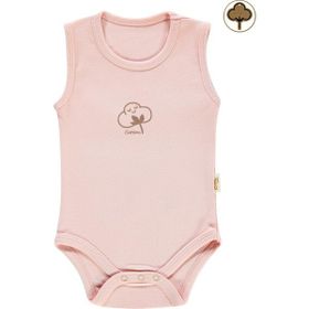 Civil Baby Organik Çıtçıtlı 0-18 Ay Pembe Bebek Badi