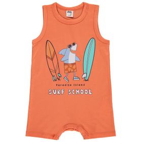 Civil Baby Surf School Baskılı 6-18 Ay Kırmızı Tulum