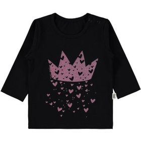 Civil Baby Taç Kalp Baskılı 6-18 Ay 5-Siyah Sweatshirt