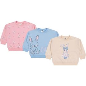 Civil Baby Tavşan Baskılı 3'lü Set 6-18 Ay Sweatshirt