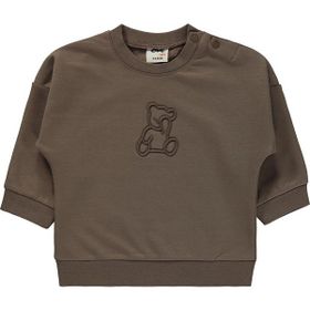 Civil Baby Teddy Baskılı 6-18 Ay Kahverengi Sweatshirt