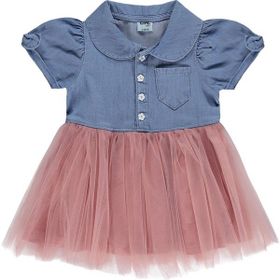 Civil Baby Tencel Tül 6-18 Ay Mavi Elbise