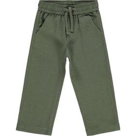Civil Boys Armürlü Chino 2-5 Yaş Düz Paça Keten Kumaş Orta Haki Erkek Çocuk Pantolon