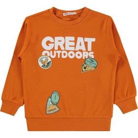 Civil Boys Great Baskılı 2-5 Yaş Turuncu Erkek Çocuk Sweatshirt