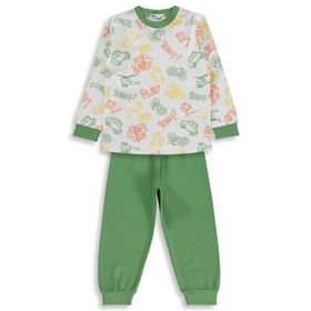 Civil Boys Helikopter Baskılı 2-5 Yaş Yeşil Pijama Takımı
