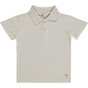 Civil Boys Palmiye Nakışlı Polo Yaka 2-5 Yaş Bej Erkek Çocuk Tişört