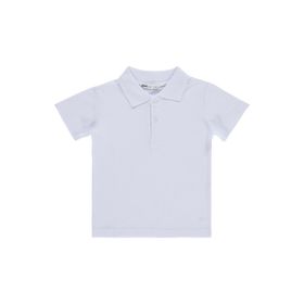 Civil Boys Palmiye Nakışlı Polo Yaka 2-5 Yaş Beyaz Erkek Çocuk Tişört