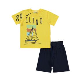 Civil Boys Sailing Baskılı Kaprili 2-5 Yaş Sarı Takım
