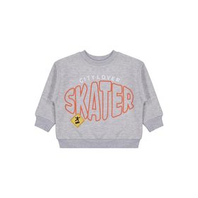 Civil Boys Skater Baskılı 2-5 Yaş Gri Sweatshirt