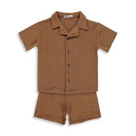 Civil Boys Tatil Yaka Kaprili 2-5 Yaş Kahverengi Takım