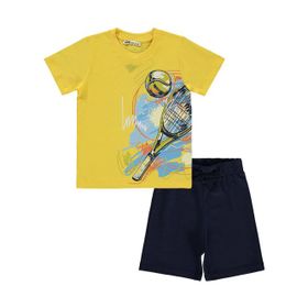 Civil Boys Tenis Baskılı 2-5 Yaş Sarı Takım