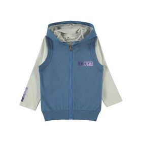 Civil Boys Tokyo Baskılı 2-5 Yaş Mavi Yelekli Sweatshirt
