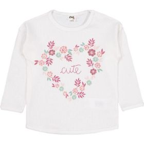 Civil Cute Çiçek Baskılı 6-18 Ay Ekru Bebek Sweatshirt