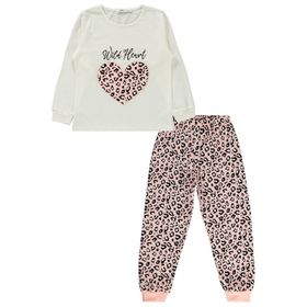 Civil Girls 10-13 Yaş Ekru Kız Çocuk Pijama Takımı