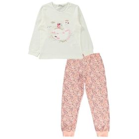 Civil Girls 10-13 Yaş Ekru Kız Çocuk Pijama Takımı