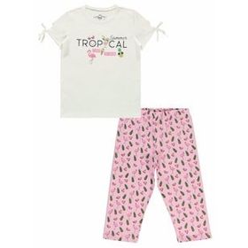 Civil Girls 10-13 Yaş Ekru Kız Çocuk Pijama Takımı