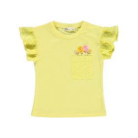 Civil Girls 18973828124S1-2 Sarı Kız Çocuk T-shirt