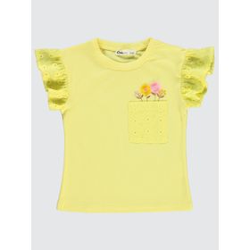 Civil Girls 18973828124S1-2 Sarı Kız Çocuk T-shirt