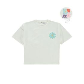 Civil Girls 18973828424S1 Ekru Kız Çocuk T-shirt