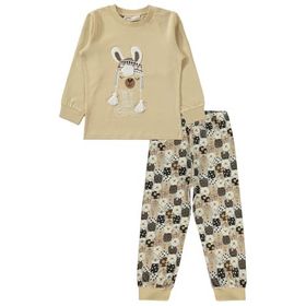 Civil Girls 22K34104024W1-1 Yulaf Sütü Renk Kız Çocuk Pijama Takımı