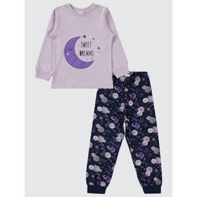 Civil Girls 22K34104124W1 Nazik Lavanta Renk Kız Çocuk Pijama Takımı
