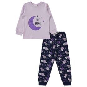 Civil Girls 22K34104124W1 Nazik Lavanta Renk Kız Çocuk Pijama Takımı