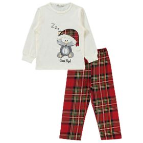 Civil Girls 22K34104324W1 Ekru Kız Çocuk Pijama Takımı