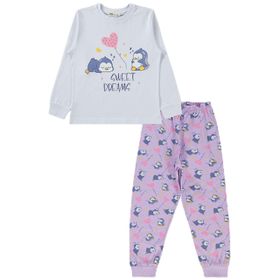 Civil Girls 22K83245224S1-1 Beyaz Kız Çocuk Pijama Takımı