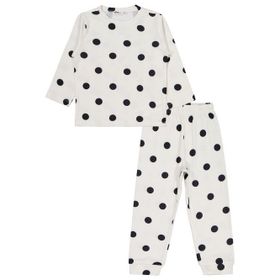 Civil Girls Puanlı 2-5 Yaş Ekru Pijama Takımı