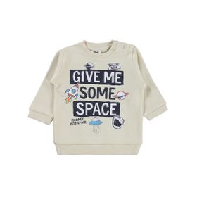 Civil Give Me Yazı Baskılı 6-18 Ay Fil Dişi Bebek Sweatshirt
