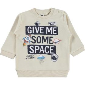 Civil Give Me Yazı Baskılı 6-18 Ay Fil Dişi Bebek Sweatshirt
