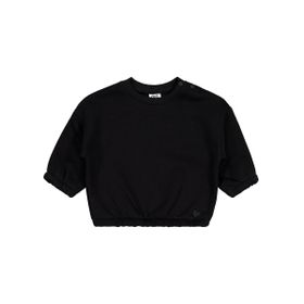 Civil Kalp Nakışlı Basic 6-18 Ay Siyah Bebek Sweatshirt