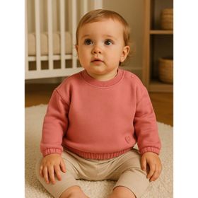 Civil Kalp Nakışlı Basic 6-18 Ay Turuncu Bebek Sweatshirt
