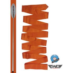 Ciwaa CWA121 Turuncu Fig Onaylı Ritmik Cimnastik Kurdelası ve Sopası