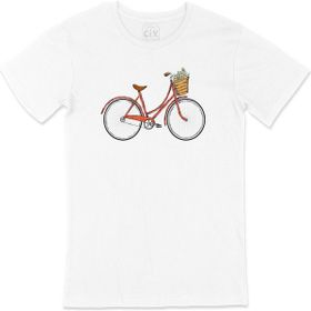 Cix Adalar Bisikletli XL Beyaz Erkek T-shirt