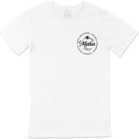 Cix Aile Kombin Anne Cep Logo Tasarımlı Beyaz Erkek T-shirt