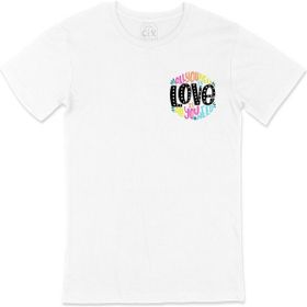 Cix All You Need Love Cep Logo Tasarımlı Beyaz Erkek T-shirt