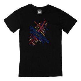 Cix Amerika Şehir İsimli Siyah T-shirt