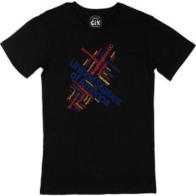 Cix Amerika Şehir İsimli Siyah T-shirt